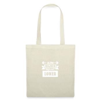 Viser plus haut, s’accroupir plus bas 1 - - Sac en tissu - nature - Devant