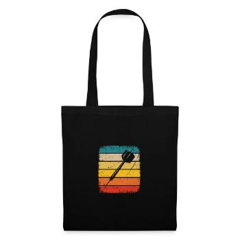 Rectangle rétro - fléchette - - Sac en tissu - noir - Devant