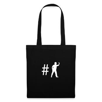 Hashtag - Joueur de fléchettes - - Sac en tissu - noir - Devant