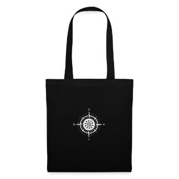 Boussole - Jeu de fléchettes - Sac en tissu - noir - Devant