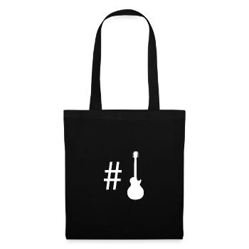 Hashtag - Guitar - - Tote Bag - black - Front