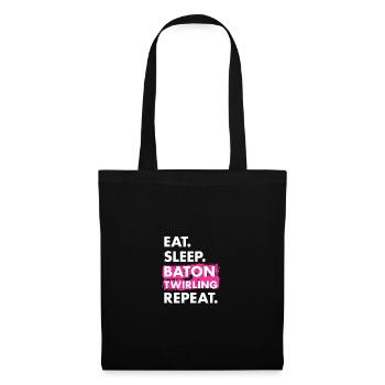 Baton Twirler Eat Sleep Baton Twirling - Tote Bag - black - Front