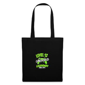 Level 12 - Young Gamer Funny 2013 - Tote Bag - black - Front