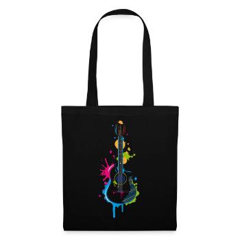 guitare Graffiti - Sac en tissu - noir - Devant