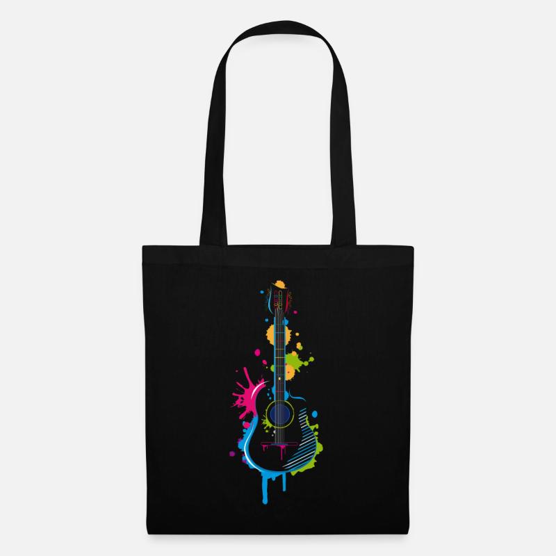 Graffiti guitar - Tote Bag - black