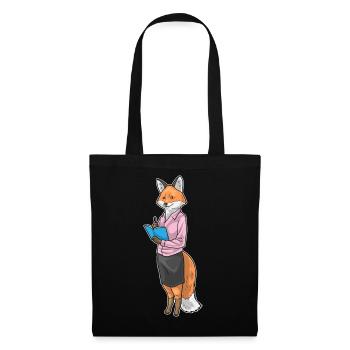 Fox Secretary Notebook Office - Tote Bag - black - Front