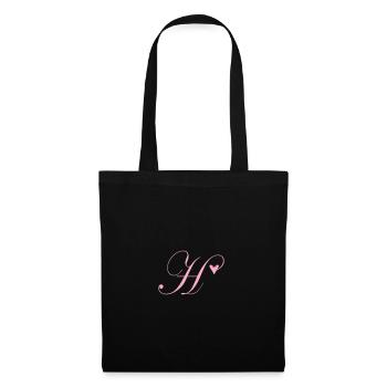 Monogram H Heart Vine - Tote Bag - black - Front