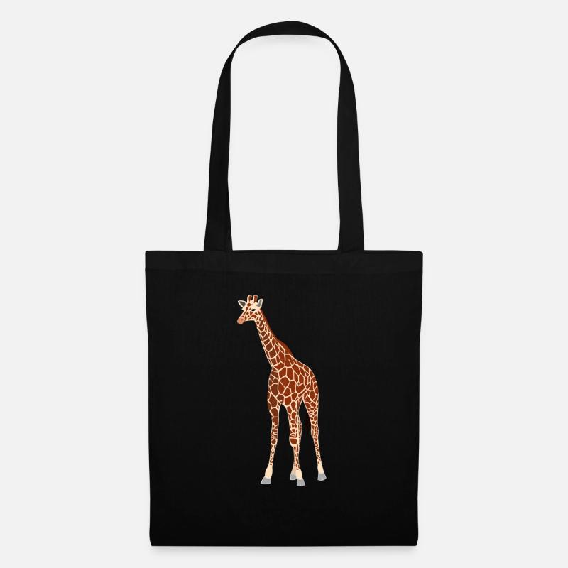 Giraffe - Stoffbeutel - Schwarz