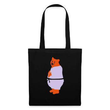 taekwondo bear - Sac en tissu - noir - Devant