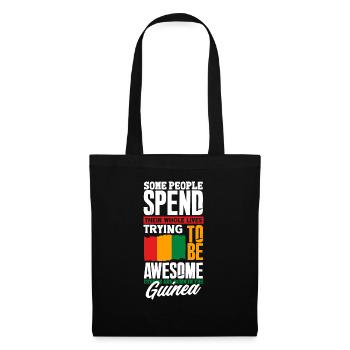 Guinée Guinée Guinée Drapeau Guinée Citation amusante - Sac en tissu - noir - Devant