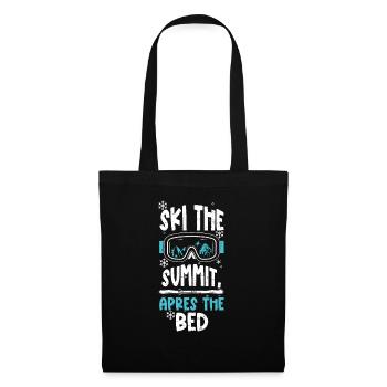 Ski the summit, après the bed - Tote Bag - black - Front
