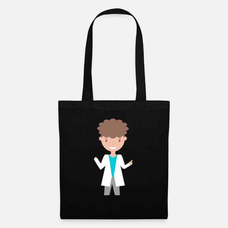Person Illustratiert (Malte) - Stoffbeutel - Schwarz