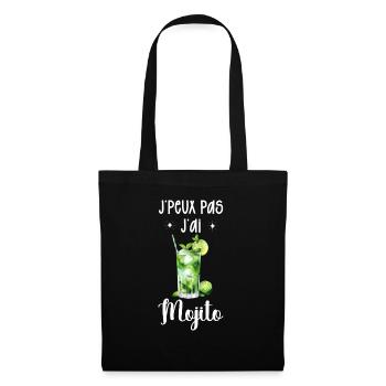 J’peux pas j’ai mojito - Sac en tissu - noir - Devant