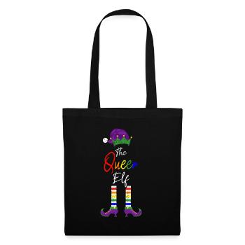 The Queer Elf - Der schwule Weihnachtself - Stoffbeutel - Schwarz - Vorne