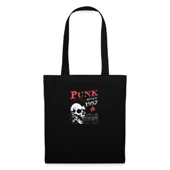 Punk seit 1957, Punks Not Dead, 67 Jahre alt und - Stoffbeutel - Schwarz - Vorne