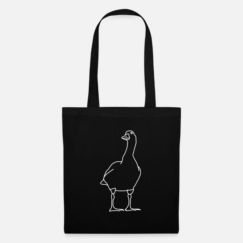 Gans lineart - Stoffbeutel - Schwarz