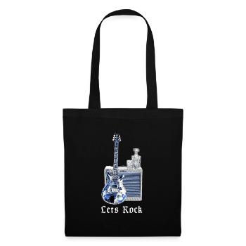 Let's Rock | Guitar, Amplifier, Whisky, Music - Tote Bag - black - Front