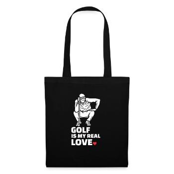 Ich Liebe Golf - Stoffbeutel - Schwarz - Vorne