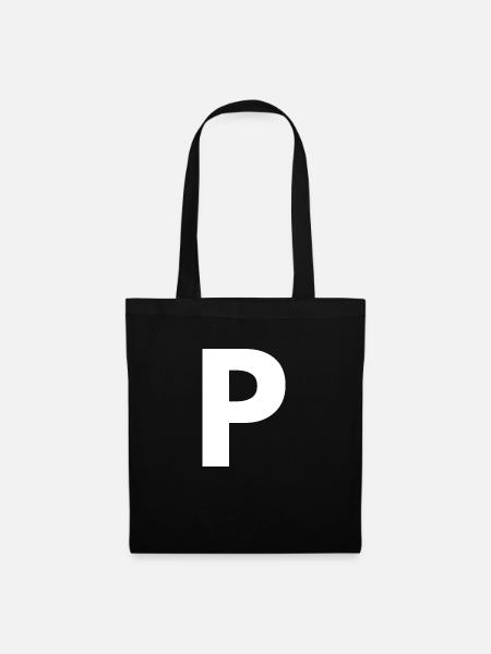 P - Tote Bag - black