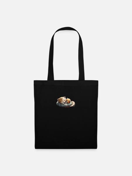 Sleepy Cat - Stoffbeutel - Schwarz