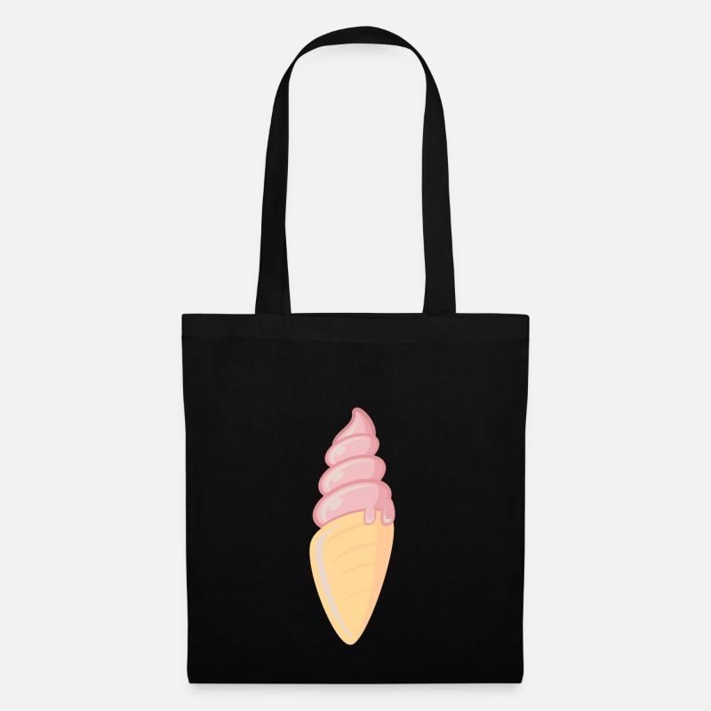Ice Cream / Eiscreme / Softeis - Stoffbeutel - Schwarz