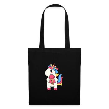 LICORNE LICORNE RAINBOW ICE CREAM BALL MOTIF - Sac en tissu - noir - Devant