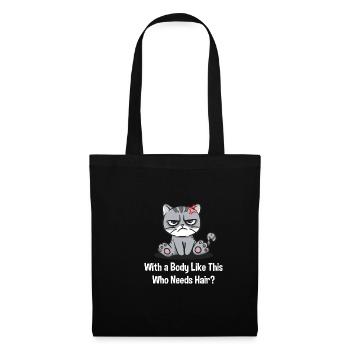 Avec ce corps, les cheveux drôle de coureur chauve humour - Sac en tissu - noir - Devant