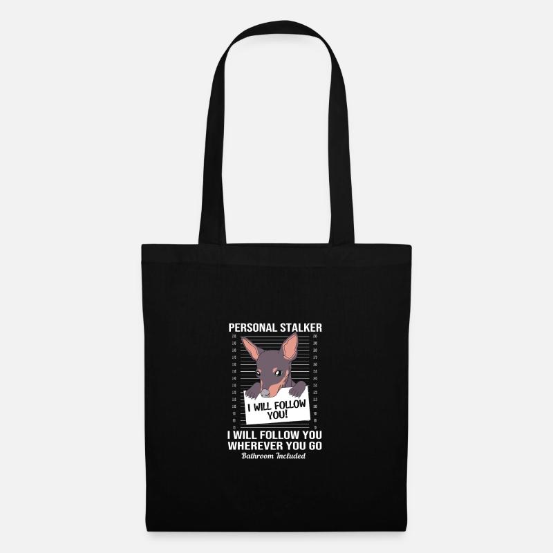 Zwergpinscher - Stoffbeutel - Schwarz