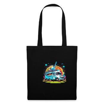 Camper, Nature, Freedom, Rocket, Colorful, Gift - Tote Bag - black - Front