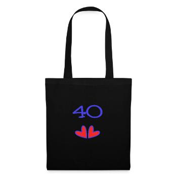 40. 40 YEARS. 40th ANNIVERSARY. 40TH ANNIVERSARY. - Tote Bag - black - Front