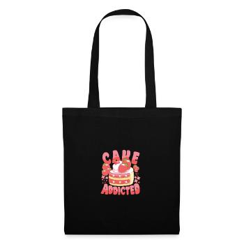 Cake Baker Cake Addicted idée cadeau - Sac en tissu - noir - Devant