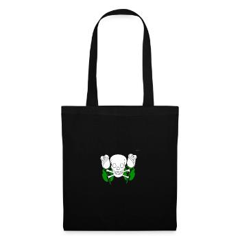 Skull between white roses - Tote Bag - black - Front