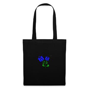 Blue folk tulips - Tote Bag - black - Front