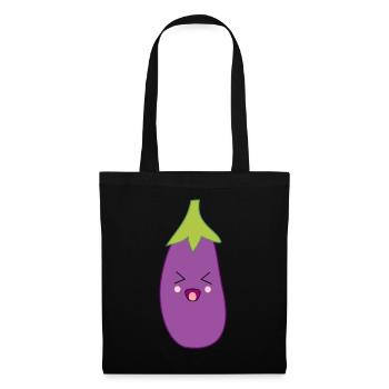 Aubergine Légume Costume Carnaval Carnaval - Sac en tissu - noir - Devant