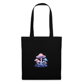 Magic Mushrooms - Mystical Forest Art - Tote Bag - black - Front