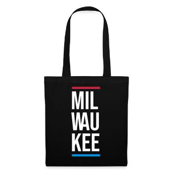Typographie de Milwaukee Bold City - Sac en tissu - noir - Devant
