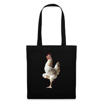 Huhn - Stoffbeutel - Schwarz - Vorne