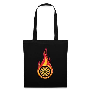 fire target burn flames hot association log - Tote Bag - black - Front