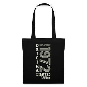 Cadeau original du 50e anniversaire de décembre 1972 - Sac en tissu - noir - Devant