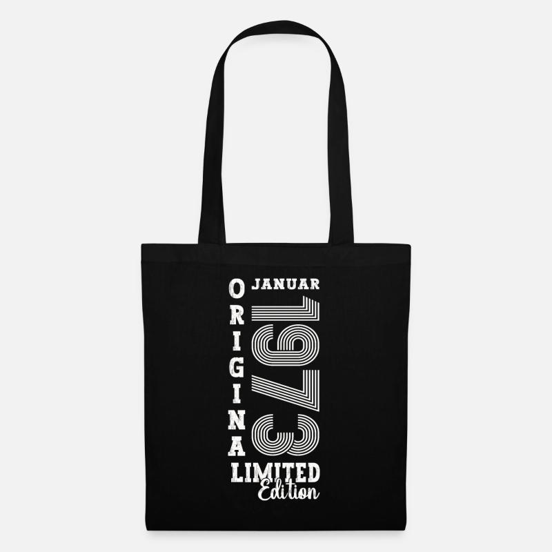 Jahrgang 1973 Januar 50. Geburtstag Geschenk Mann - Stoffbeutel - Schwarz