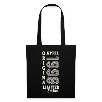 25th birthday man April Born 1998 Original - Tote Bag - black - Front