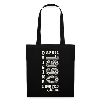 33rd birthday man April Born 1990 Original - Tote Bag - black - Front