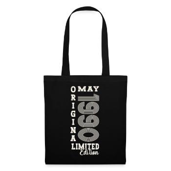 33rd Birthday Man Original May Vintage 1990 - Tote Bag - black - Front
