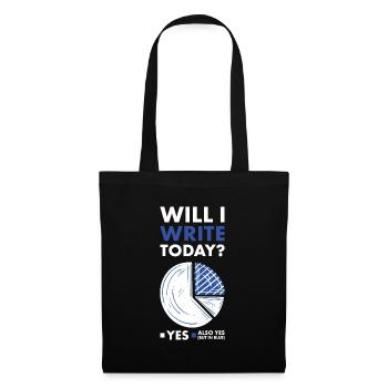 Writer Will I Write Today - Tote Bag - black - Front