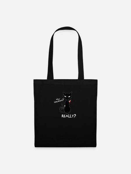 Neue Freundin? - Lustiges Katzen Shirt Design - Stoffbeutel - Schwarz