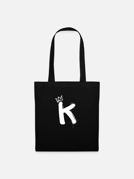 K - Stoffbeutel - Schwarz