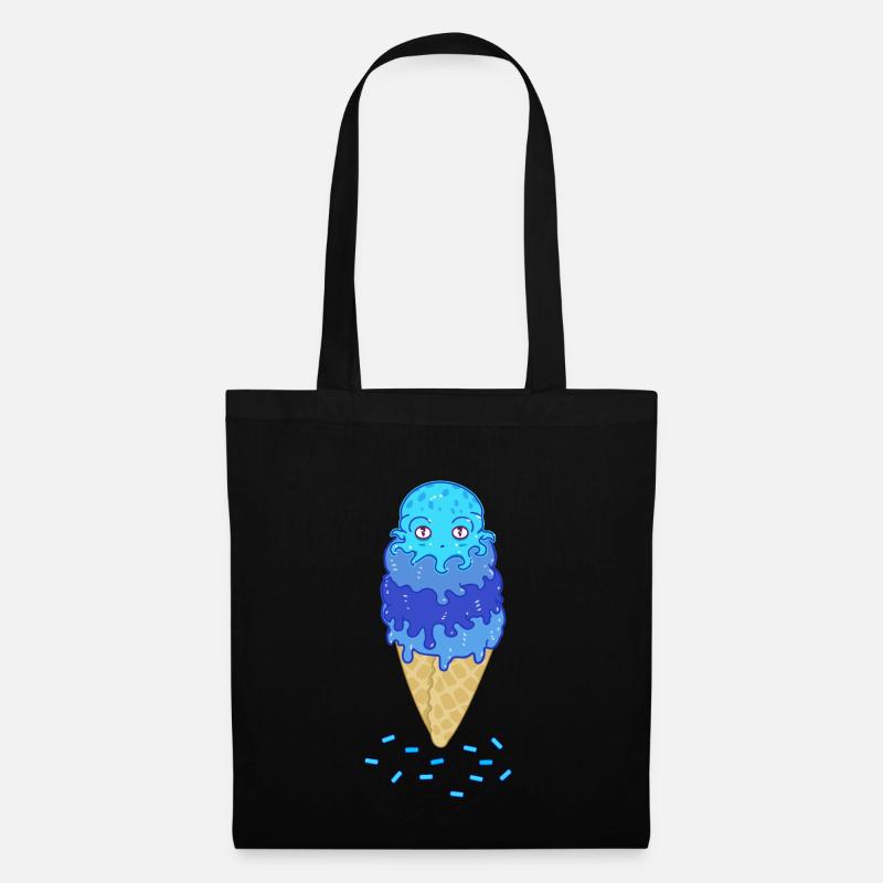 Kawaii oktopus eiscreme Sommerzeit - Stoffbeutel - Schwarz