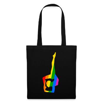 Colorful yoga in flexible pose - Tote Bag - black - Front