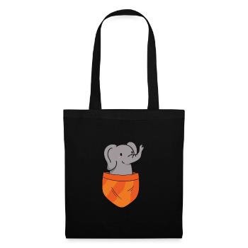 Funny Elephant Elephant Zoo Animal Fun Lover - Tote Bag - black - Front