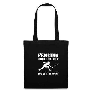 Sooner or later fencing gift - Tote Bag - black - Front